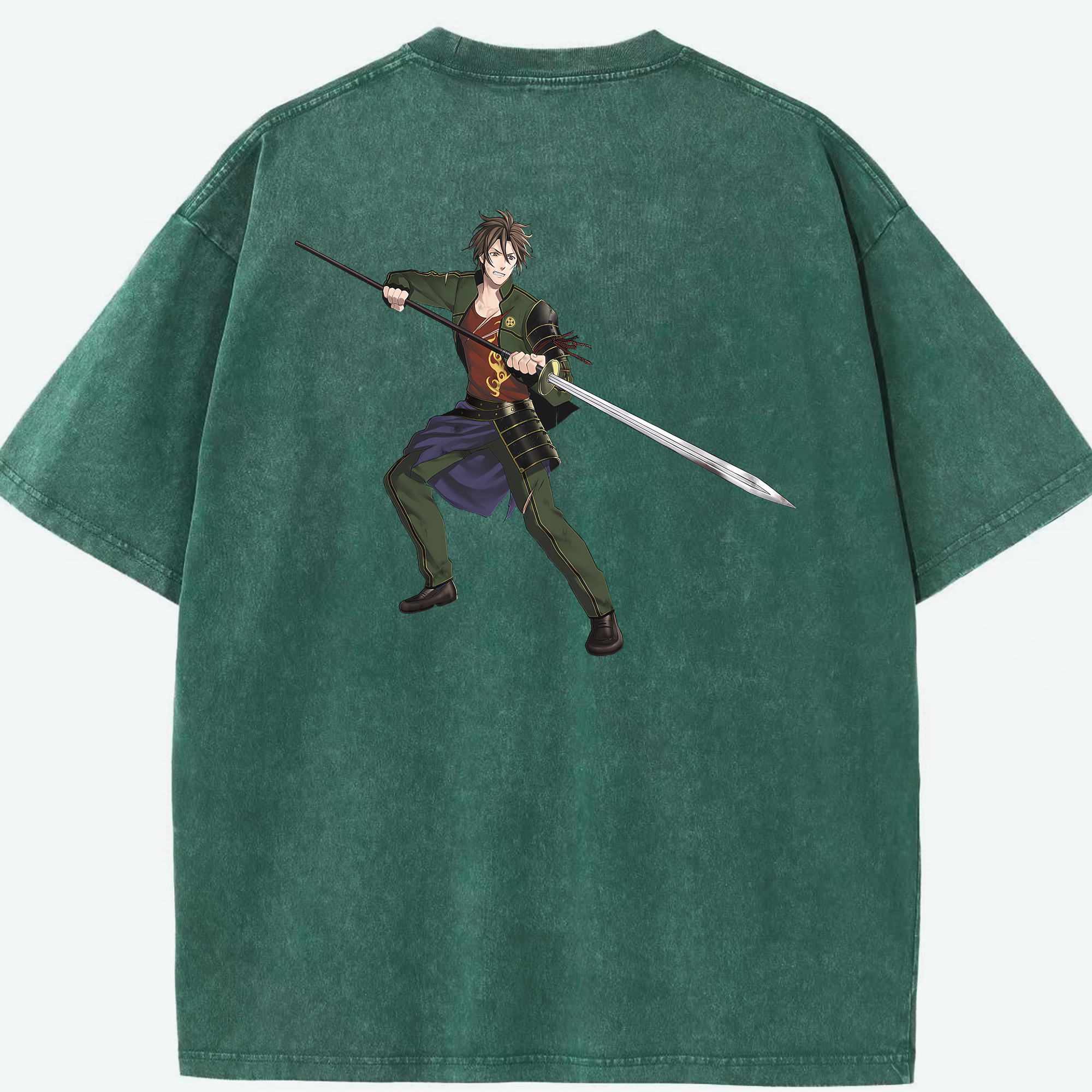 （画像用） 刀剣乱舞 Touken Ranbu 綿100% ヴィンテージ風 半袖Tシャツ（背面プリント）